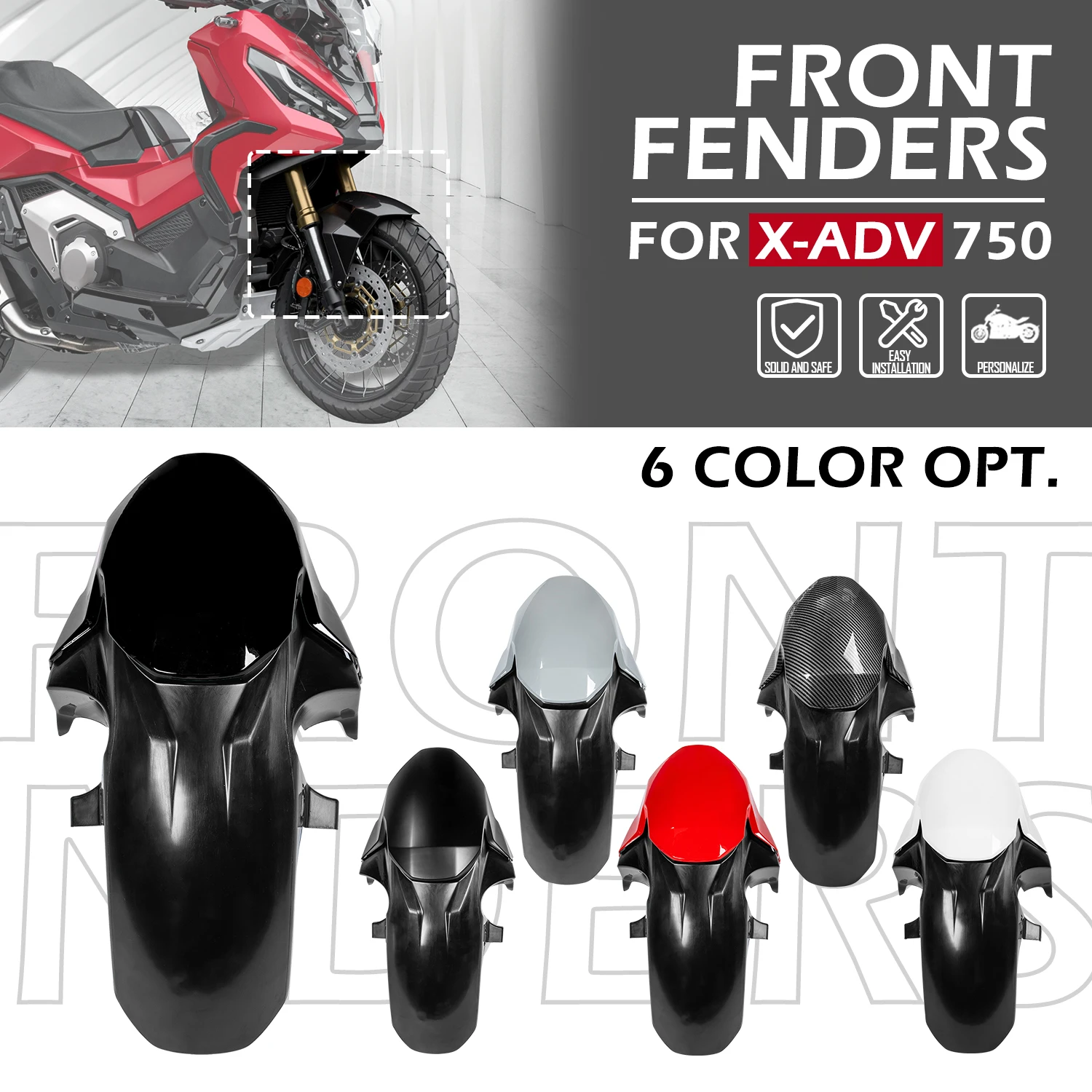 Motorcycle Fender For Honda X adv X-adv Xadv 750 2017 2018 2019 2020 2021 2022 2023 2024 Front Mudguard Motorbike Splash Guard