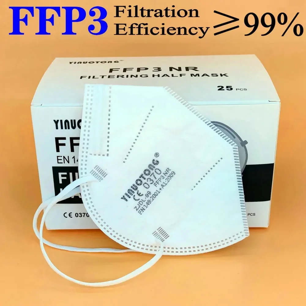 FFP3 masker CE Respirator debu keselamatan dewasa, masker wajah Filter 5 lapis masker mulut FFP2 KN95 masker pelindung