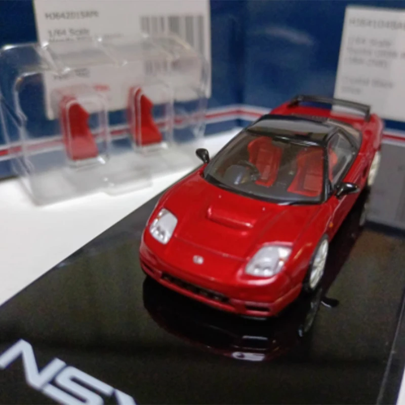 Escala 1:64 decoração de metal 1990 honda nsx na1 supercarro simulação liga modelo de carro com motor colecionáveis presente de aniversário