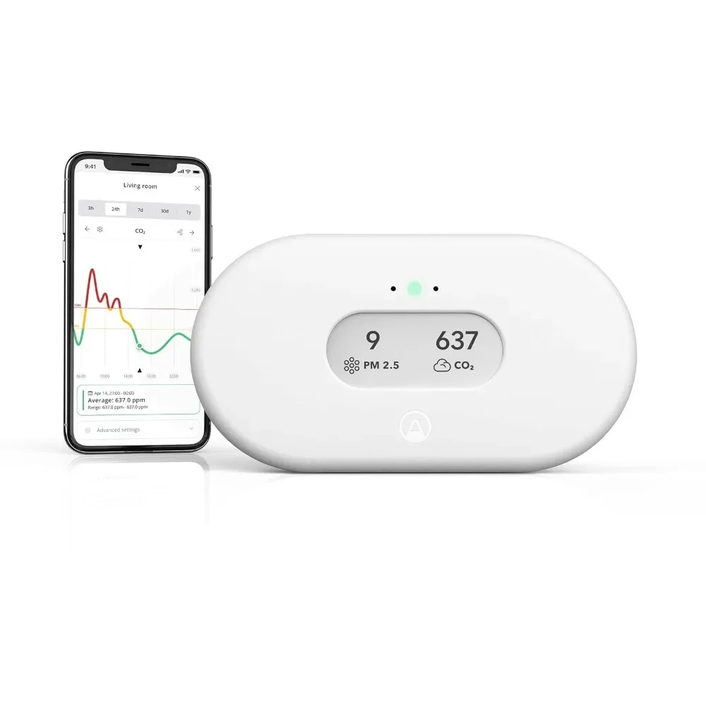 Plus - Battery Powered Radon & Air Quality Monitor (PM, CO2, VOC, Humidity, Temp, Pressure)