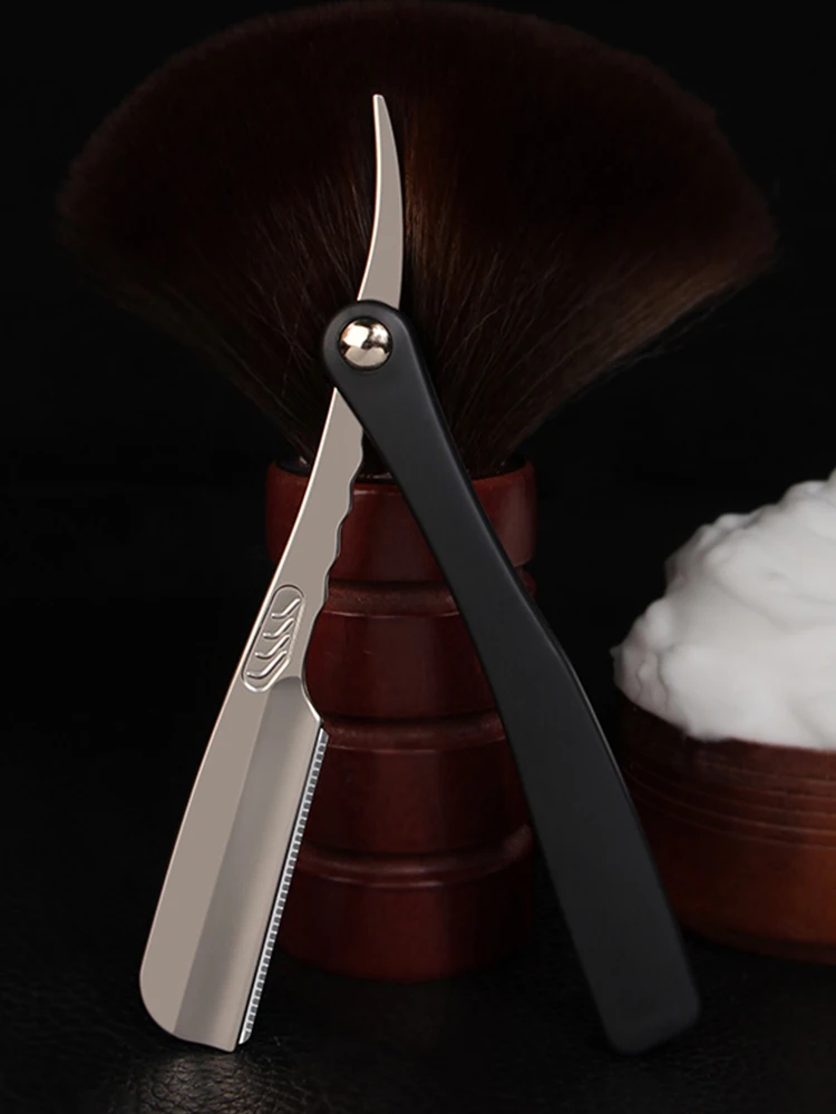 ماكينة حلاقة يدوية للرجال من سبائك الزنك ، حلاقة صالون حلاقة ، سكين شعر للصالون ، أمان قابل للطي ، إكسسوارات محمولة ، تصفيف شعر ، 1 صي