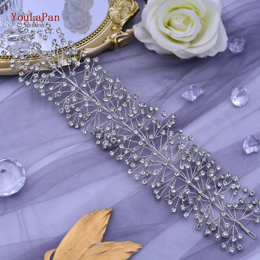 TOPQUEEN Wedding Rhinestone Belts For Dress Bride Waist Sash Women Waist Accessories Prom Dress Belt Appliques For Dresses SH412