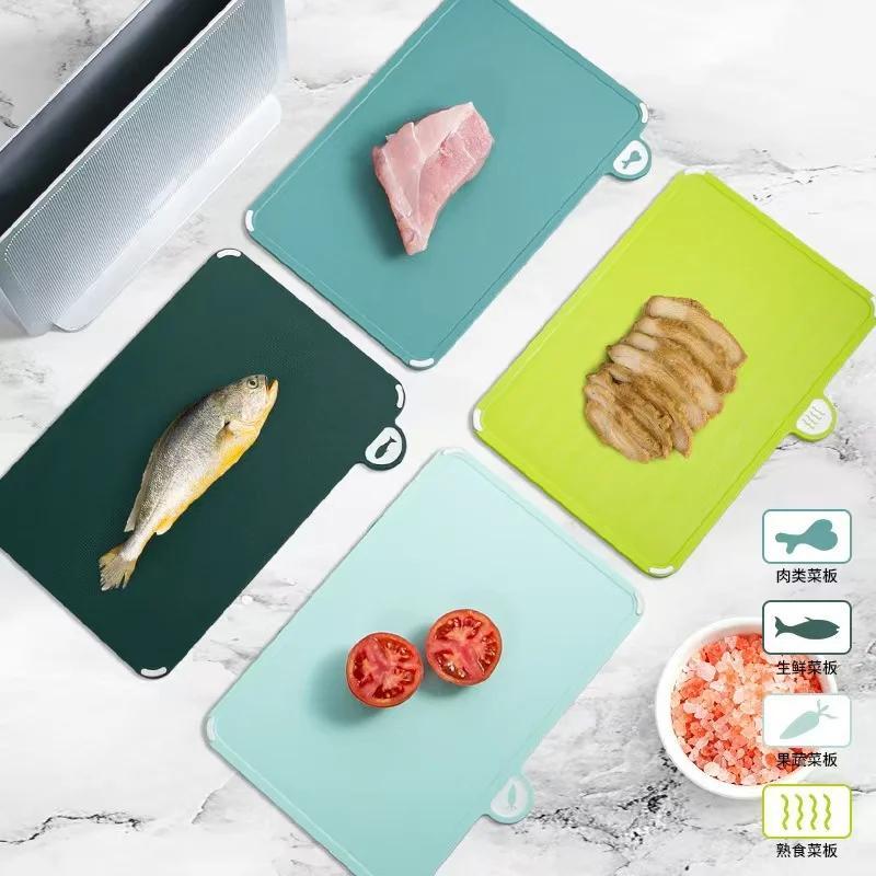 Creative Food Grade PP Plastic Cutting Board 4 Color Classification Plastic Chopping Boards Set Multifunctional Cutting Mats view 4