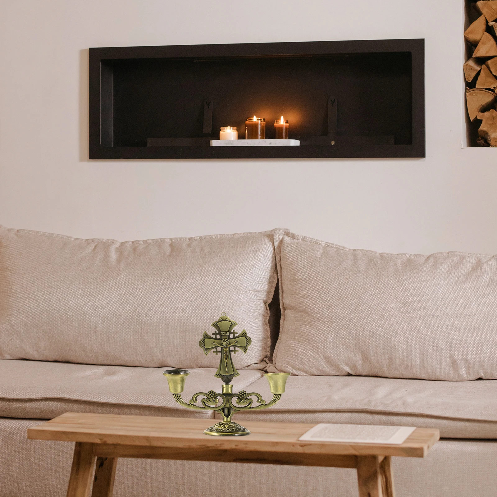 

Double Head Zinc Alloy Holder Decorative Candlestick for Table Desktop Centerpiece Stand Candlestick Holder