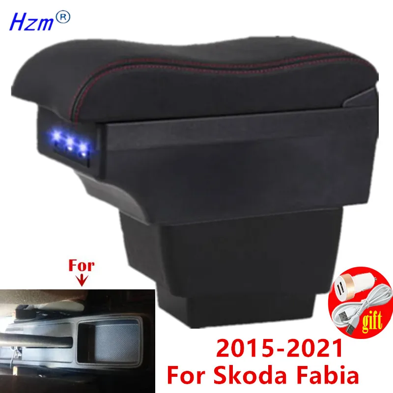 

For Skoda Fabia Armrest For Skoda Fabia 3 III 2015-2021 Car Armrest box Storage box Dedicated Retrofit Interior Car Accessories