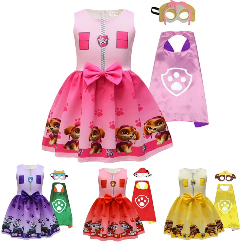 Kids dresses for girls P-patrol dog Halloween cosplay costumes mascot chase dog child Carnival party rode play clothes for girl