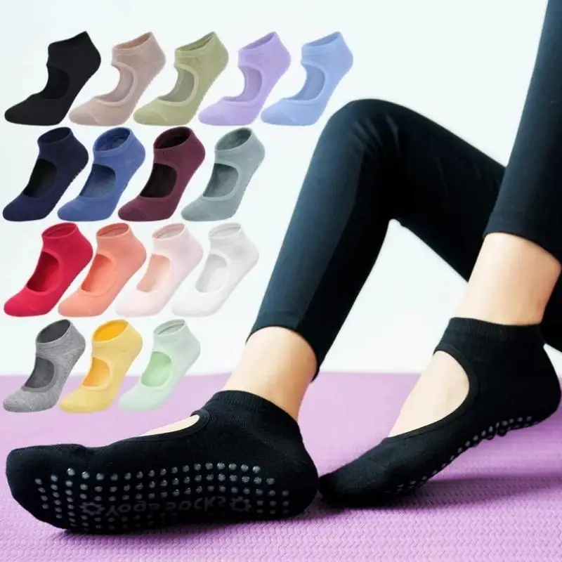 

1 Pair Yoga Socks Women Silicone Non-slip Pilates Grip Low-ankle Sock Dance Fitness Comfortable Sports Socks Grip Low-ankle Sock