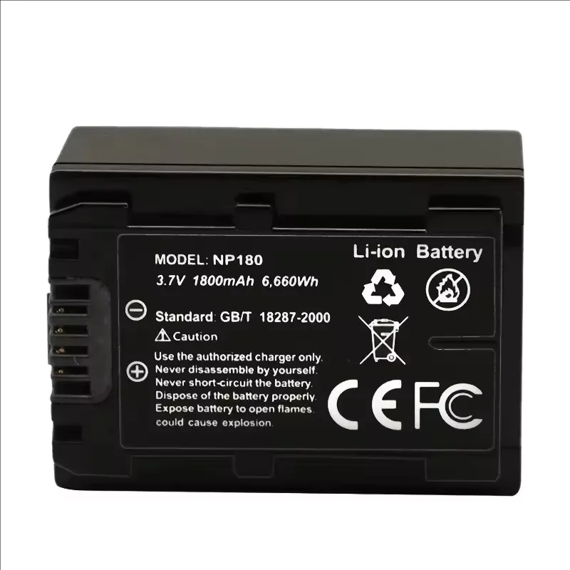 NP-180 3.7V 1800mAh 6.66Wh High Capacity Replacement Li-ion Battery for AEE AE20 Aigo BP-FV50 PaPaGo PA-VG-360 Camera Battery