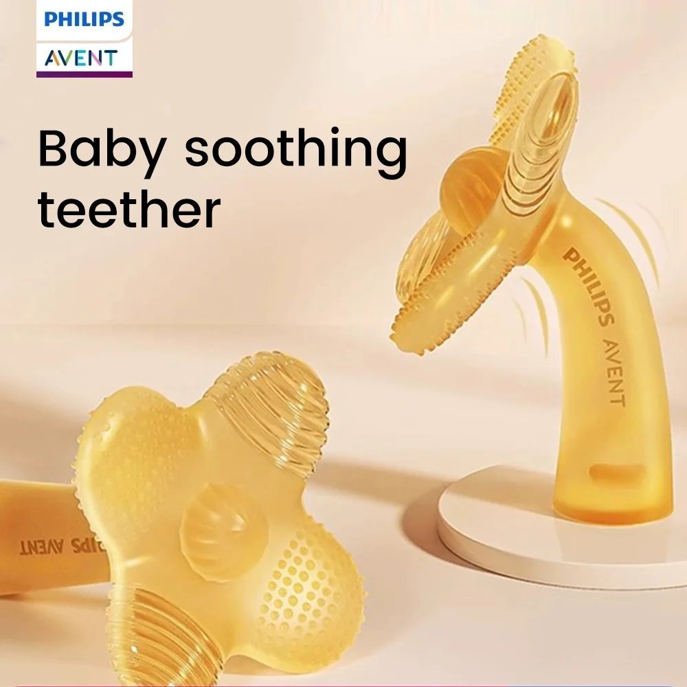 PHILIPS Avent BPA Free Silicone Baby Teether  Anti Drop Wrist Hand Teether Dental Care Gums  Baby Accessorie