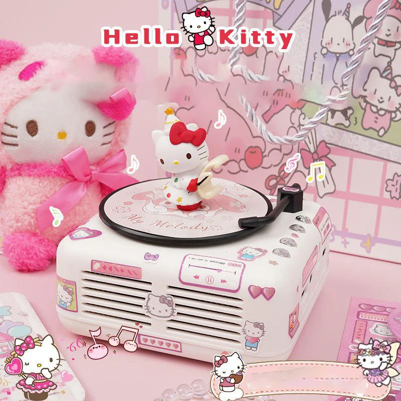 2024 Kawaii Sanrio Anime Small Bluetooth Speaker Cute Hello Kitty Cartoon Ins Portable Durable Birthday Present Gifts for Girls