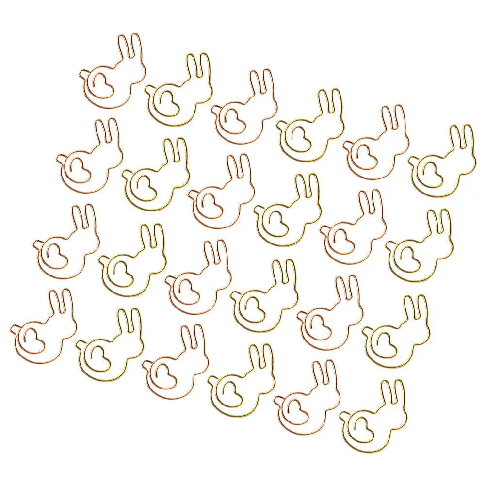 

30Pcs Decorative Bunny Paper Clips High-Quality Steel Paperclips for Office Home School Use Cute Adorable Small Paper Clips