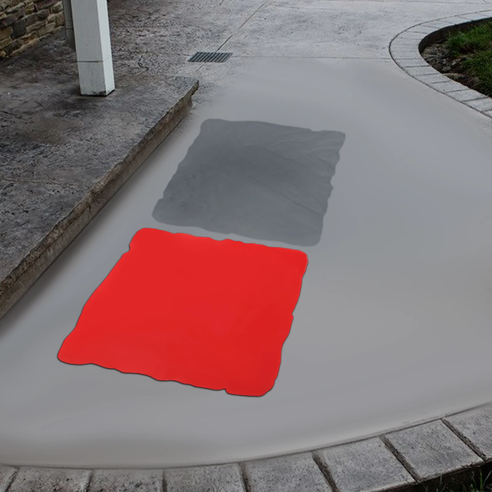 50x50cm Concrete Stamp Mat Concrete Stamp Molds Polyurethane Stone Pattern for Anti-Slip Flooring