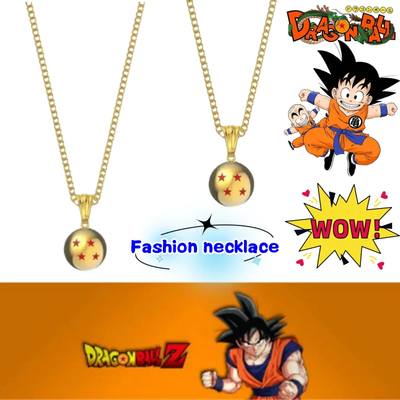Nuevo collar bidimensional de Dragon Ball, accesorio de animación, cadena de suéter de moda de alto valor, joyería, regalos para el Día de San Valentín
