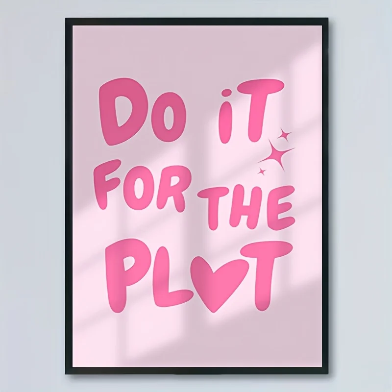 2027,1pc Frameless  Canvas Art, Multi-Size Specifications Including Inspirational Quotes And Romantic Heart Design, Fun Quote