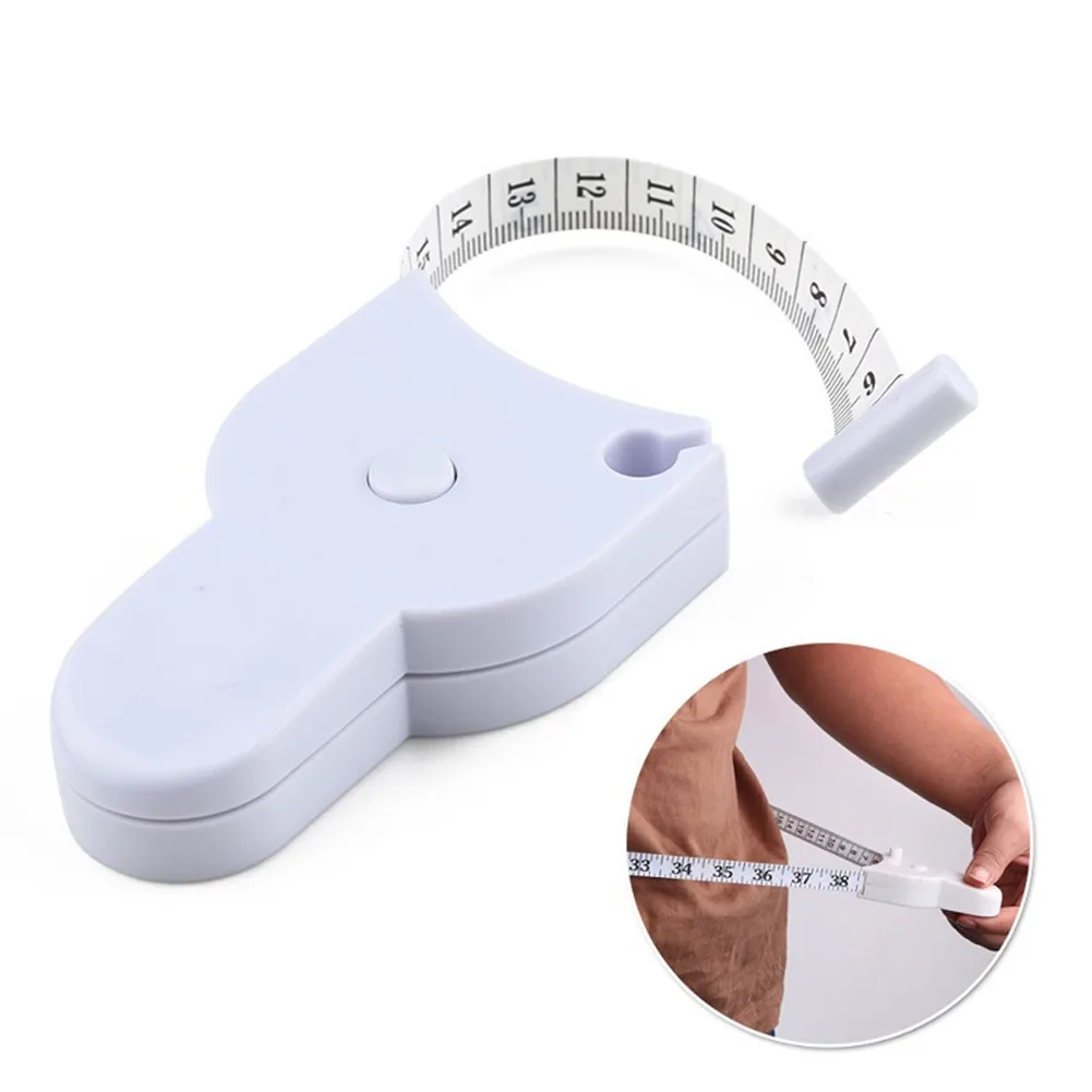 Body Tape Measuring Tape Tool White 9* 4.5 * 2cm Measure Roll Tape Portable Retractable Brand New High Quality
