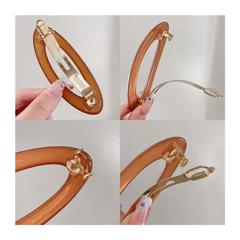 Koreaanse grote haarclips met veermechanisme voor dames, metalen haarspeldjes voor paardenstaarten, modieuze haaraccessoires voor meisjes._voghion.com