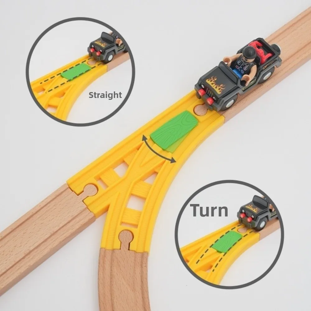 Plastik-Eisenbahnschienen-Zubehör Flexibles Buntes Design Eisenbahnschienen Y-Schienen Transformierbare Schienen für Hape LILLABO
