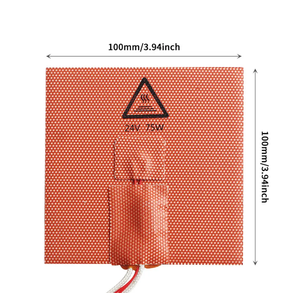 

Нагревательный коврик для 3D-принтера с термистором NTC 100K, нагреватель горячей кровати, 24 В, 75 Вт, нагревательная пластина 100x100 мм для 3D-принтера VONON 0,1/0,2