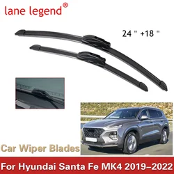 For Hyundai Santa Fe Classic MK4 TM 2019 2020 2021 2022 Accessories Auto Front Wiper Blades Set Arm Rubber Cleaning Parts