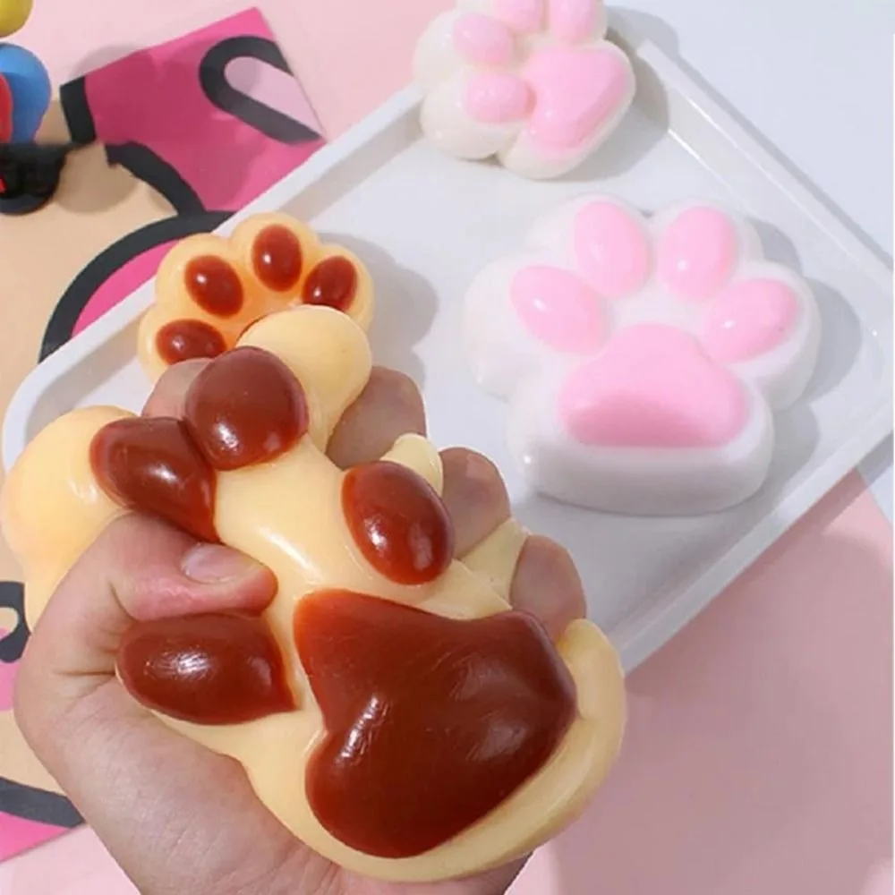 New Squishy Jelly Cat Paw Soft Super Large Squeeze Toy Slow Rebound TPR Pinch Decompression Toy Children Gift