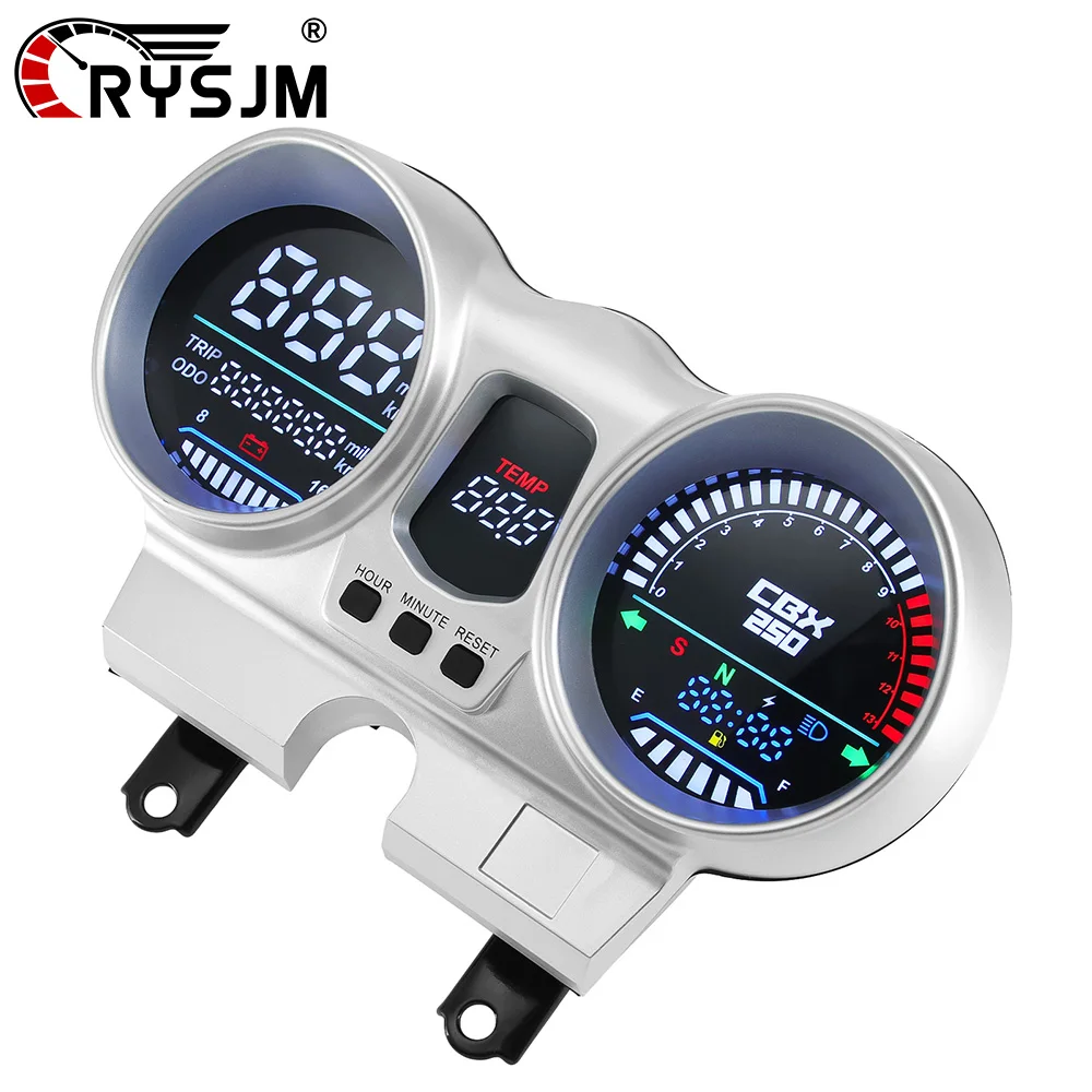 

Спидометр мотоцикла, датчик температуры об/мин, измеритель уровня топлива, светодиодная цифровая приборная панель, 12 В, датчик пробега мотоцикла TRIP/ODO