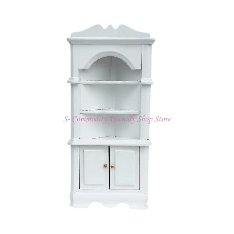 

85AE масштаб 1/12 деревянный мини-шкаф DIY ремесло для реалистичного украшения интерьера кукольных домиков