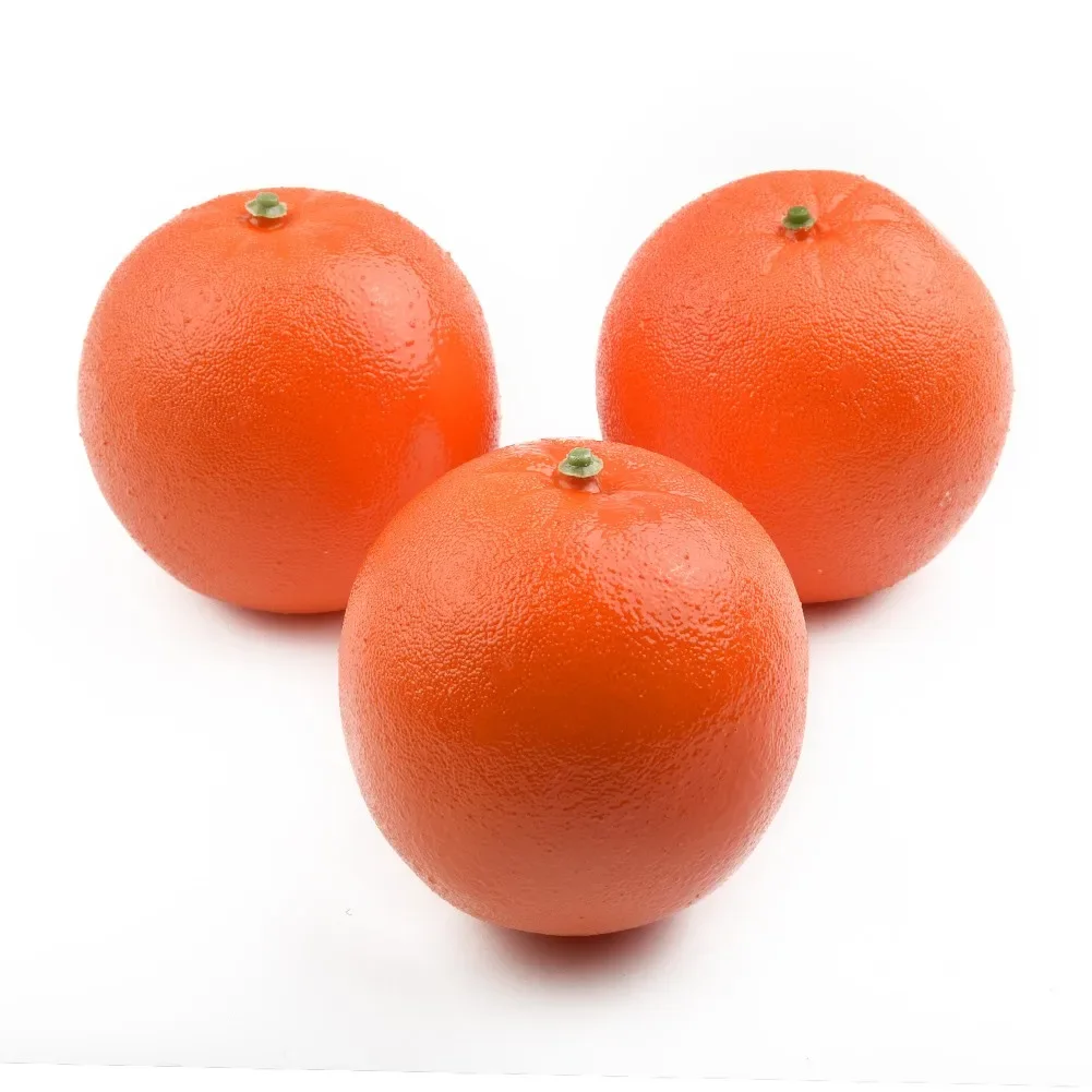 3Pcs 8cm Artificial Fake Simulated Oranges Fruit Model Home Party Decoration Photography Props Home Furnishings Decor Fake Fruit