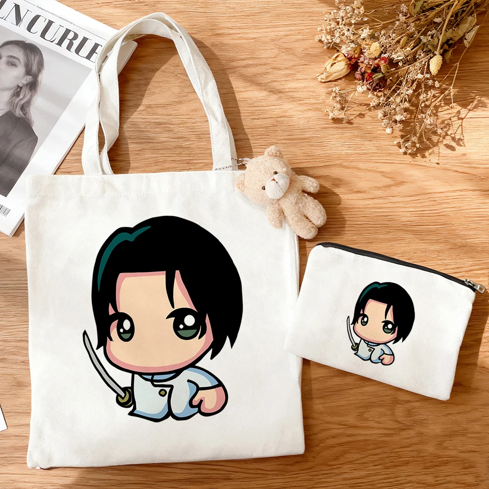 Juego de 3 Bolsas de Lona Jujutsu Kaisen Nobara Kugisaki de Gran Capacidad, con Diseño Veraniego, Moderno, Resistente, para el Trabajo Diario