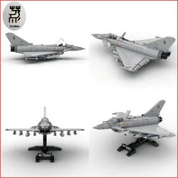 1371PCS Custom MOC EF-2000 Multipurpose Typhoon Eurofighter Building Blocks DIY Assemble Model Toy Brick New Year Holiday Gifts