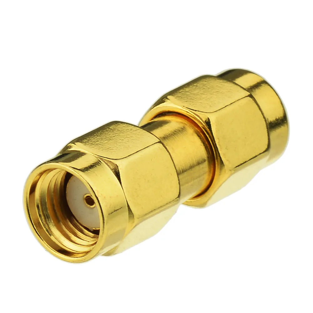 Superbat SMA to RP-SMA Adapter SMA Plug to RP-SMA Male( Female pin) Straight RF Coaxial Connector