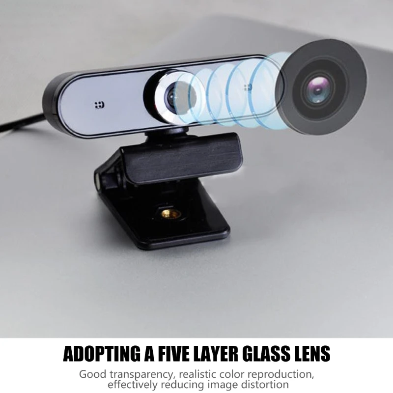 QX2B USB Webcam PC Cámara computadora Micrófono incorporado Soporte base multifuncional