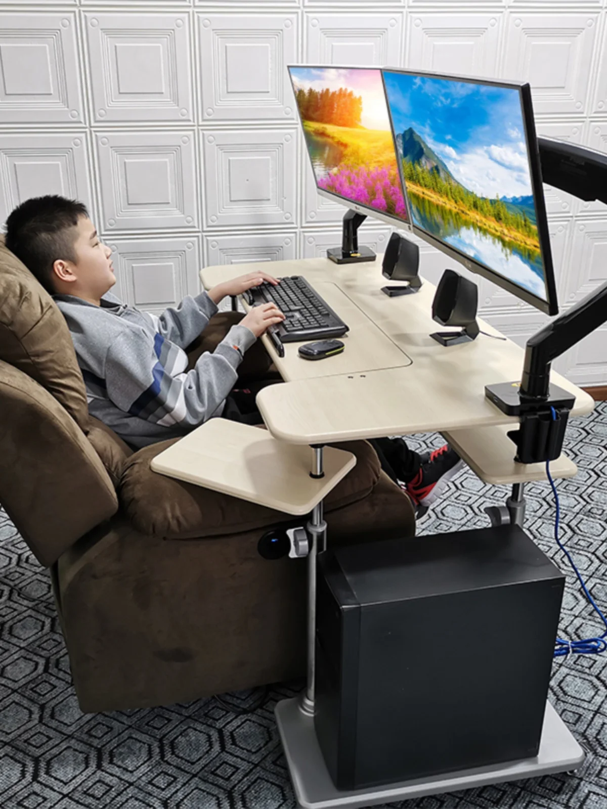 Gaming chair desktop computer desk lazy table simple computer desk mobile lift bracket