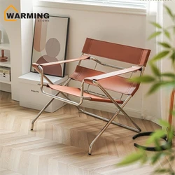 Warming Vasily Lounge Chair Nordic Single Sofa Chair Antique Saddle Chair Photo Taking And Check-in Casual Folding Chair Hot New