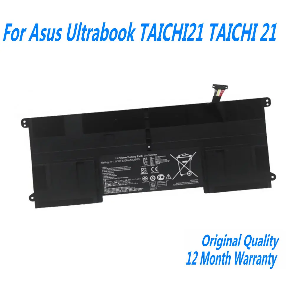 

New 11.1V 3200mAh 35WH Laptop Battery For Asus Ultrabook TAICHI21 TAICHI 21 C32-TAICHI21