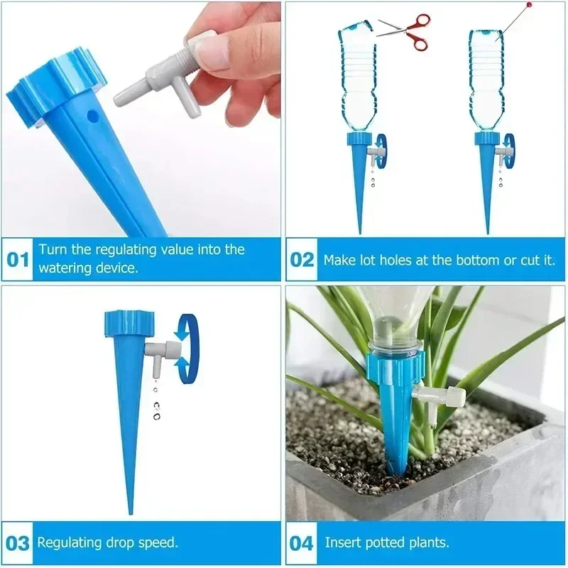 Automatic Drip Irrigation Plant Dripper Spike Kits Garden Self Watering Planter Insert Plant Watering Devices Watering System