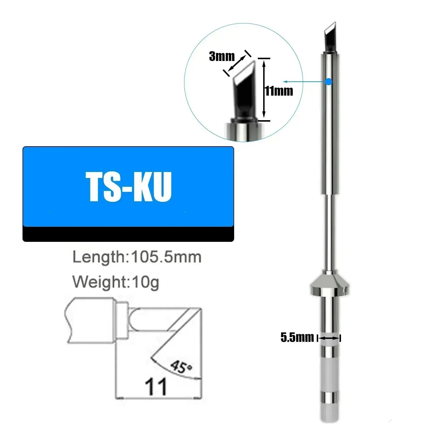 TS100 TS101 Pine64 High-quality Replacement Black soldering head Quick Heating Stable Temperature More Durable Pinecil V2 TS tip