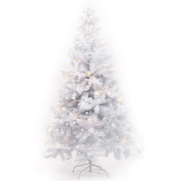 1.2m/ 1.5m Artificial White Xams Christmas Tree white encrypted tree 2023 Christmas decoration with Led light and snowflakes