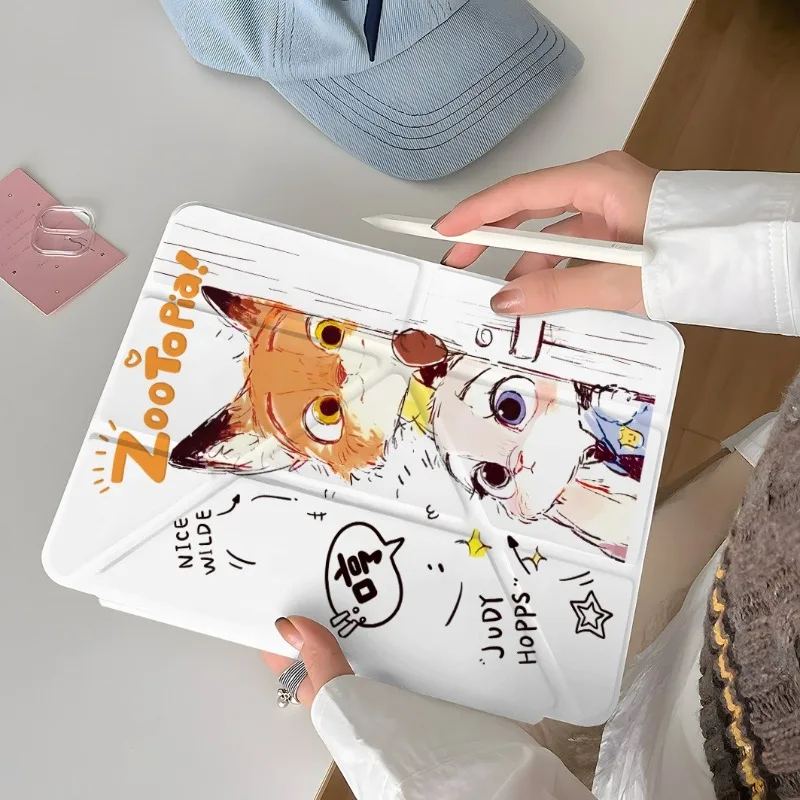

Judy & Nick Cartoon Anime Case for IPad 10th/9th/8th Gen Air7 11th A16 11in Pro Protective Case Mini7 Mini6 8.3in Tablet Cover