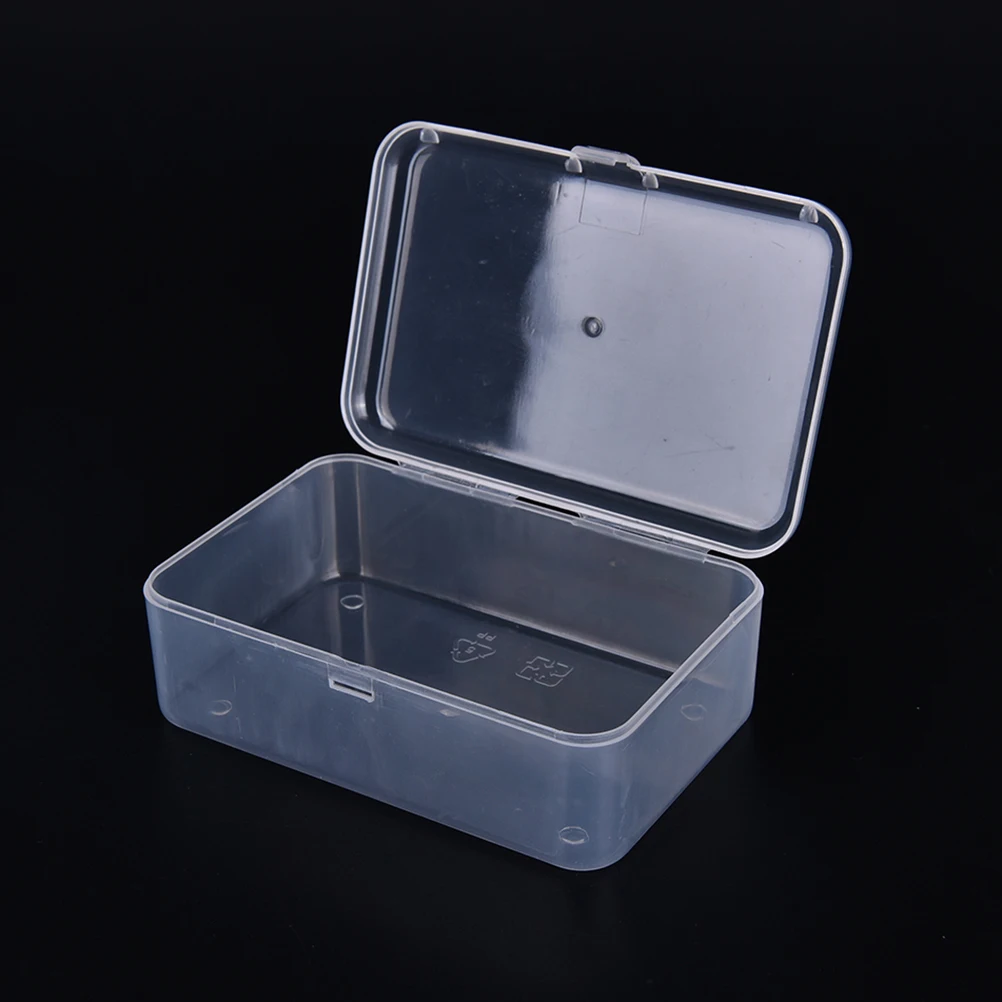 Beads Case Jewelry Display Transparent Plastic Storage Box With Lid for Cosmetics Collection Small Case Home Organization