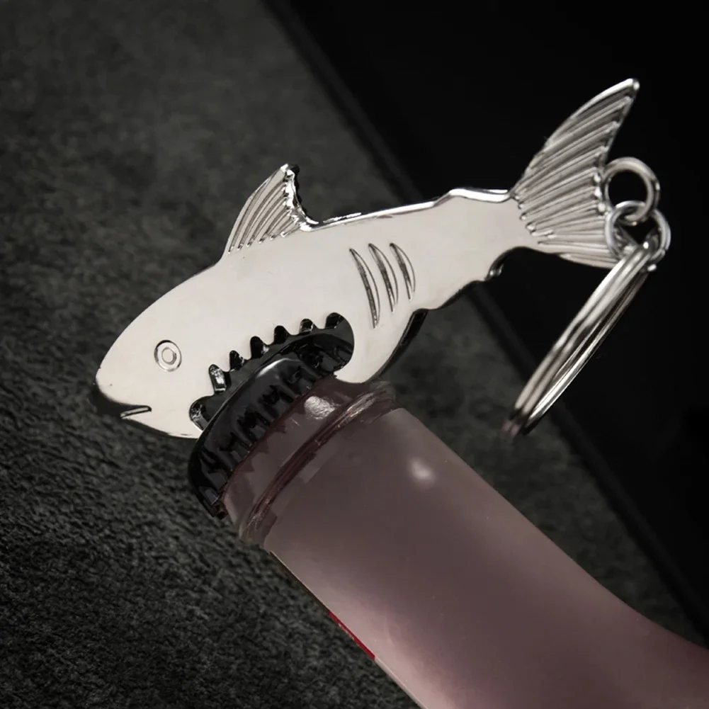 Beer Bottle Opener Keychain Shark Style Kitchen Wine Accessories Wedding Party Favor Gifts for Guests Car Bag Ornament