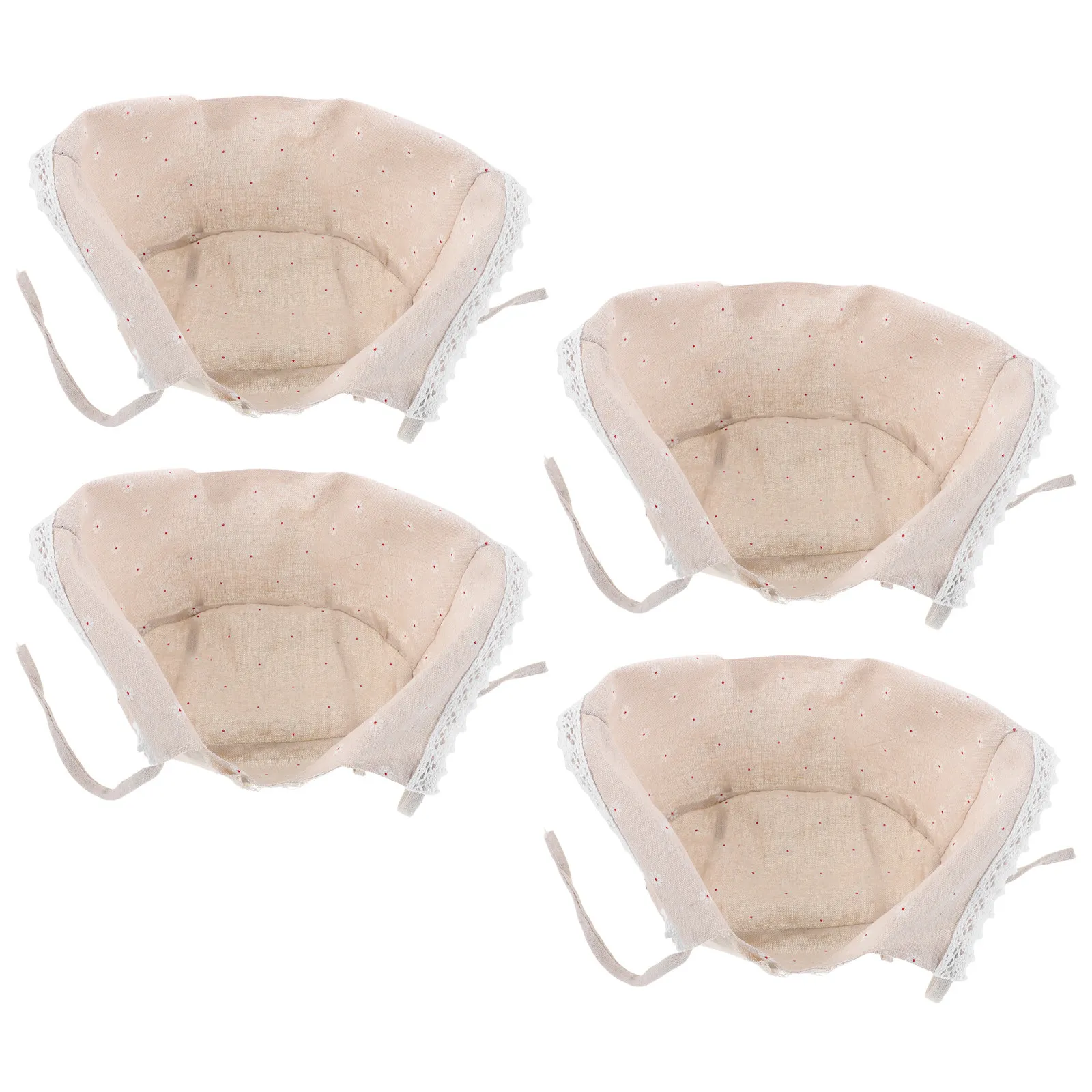 4Pcs Washable Fabric Basket Liners Fitted Replacement for Wicker Picnic Storage Baskets Boho Farmhouse Pattern Decorative Cloth view 4