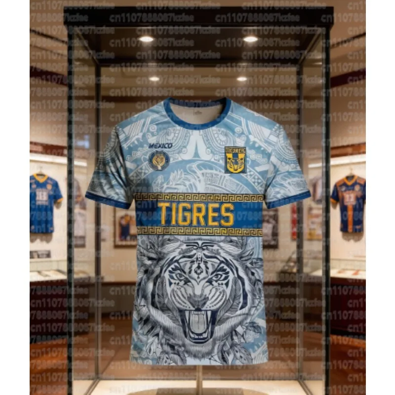 Camiseta Deportiva Tiger Trendy para Hombre con Estampado de Fútbol, Diseño de Emblema Solar Número 10, Impresión 3D, Transpirable, Manga Corta, Informal, para Padres e Hijos
