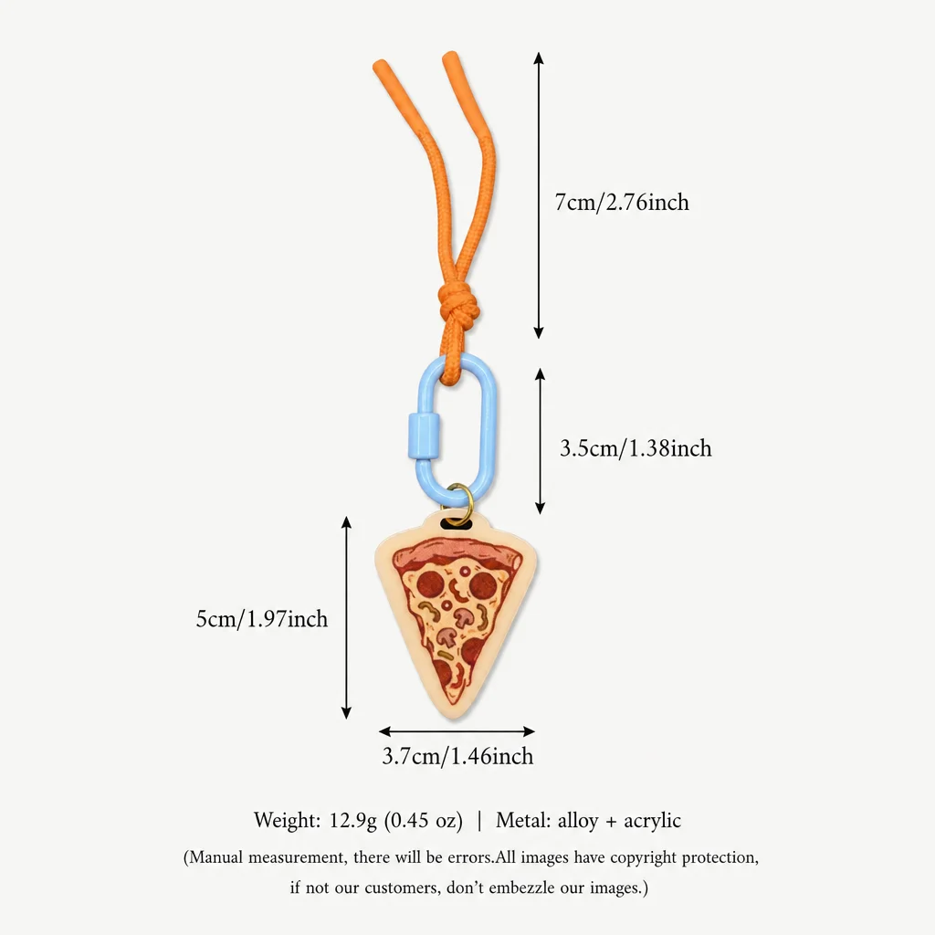 Neue, lustige und beliebte Lebensmittel-Serie: Hot Dog, Burger, Pizza, Kuchen, DIY-Schlüsselanhänger-Charms für Schmuck. – Detail 5