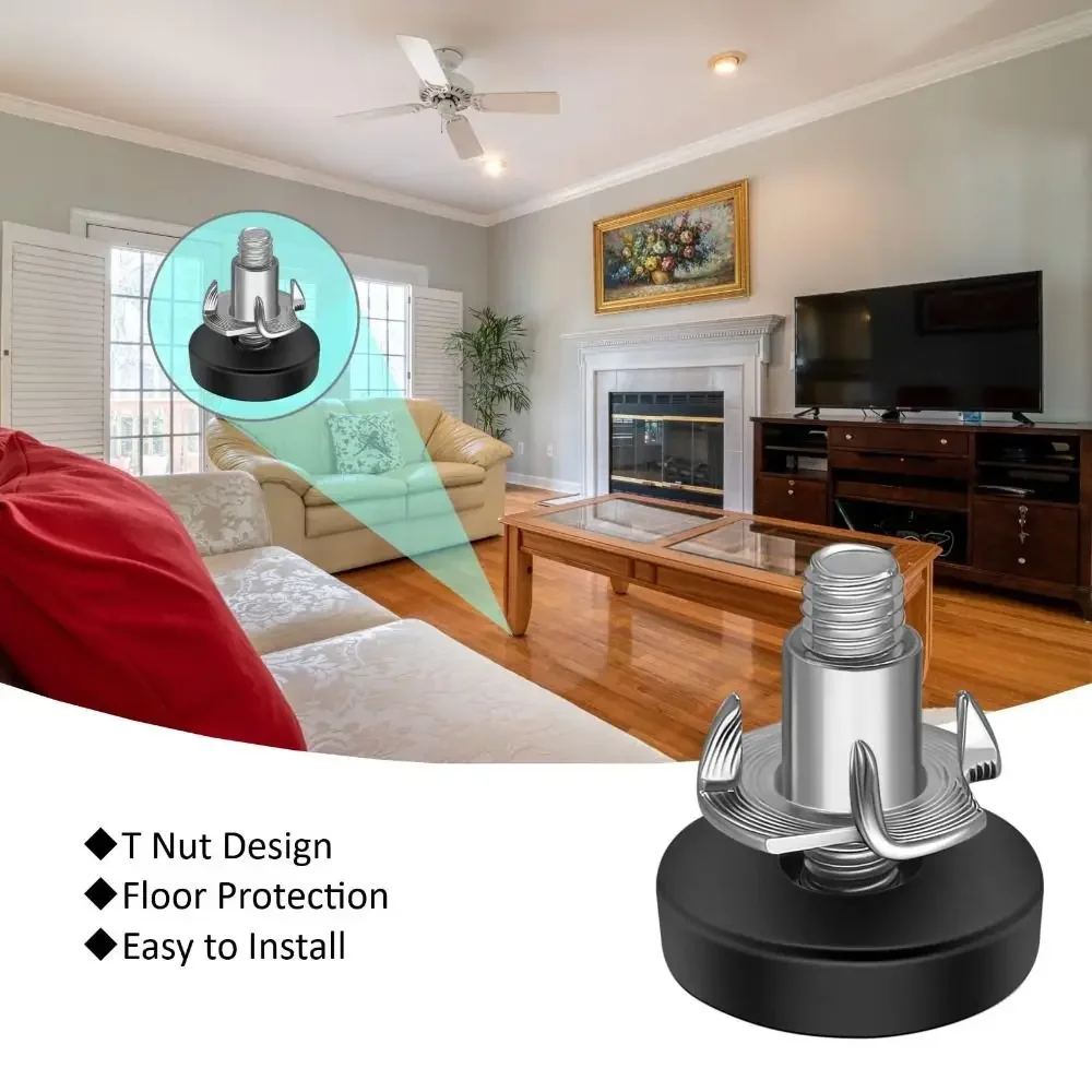 

12/24Pcs 1/4" Furniture Leveling Feet Simple Adjustable Screw in Furniture Levelers Stainless Steel Durable Table Feet Screw