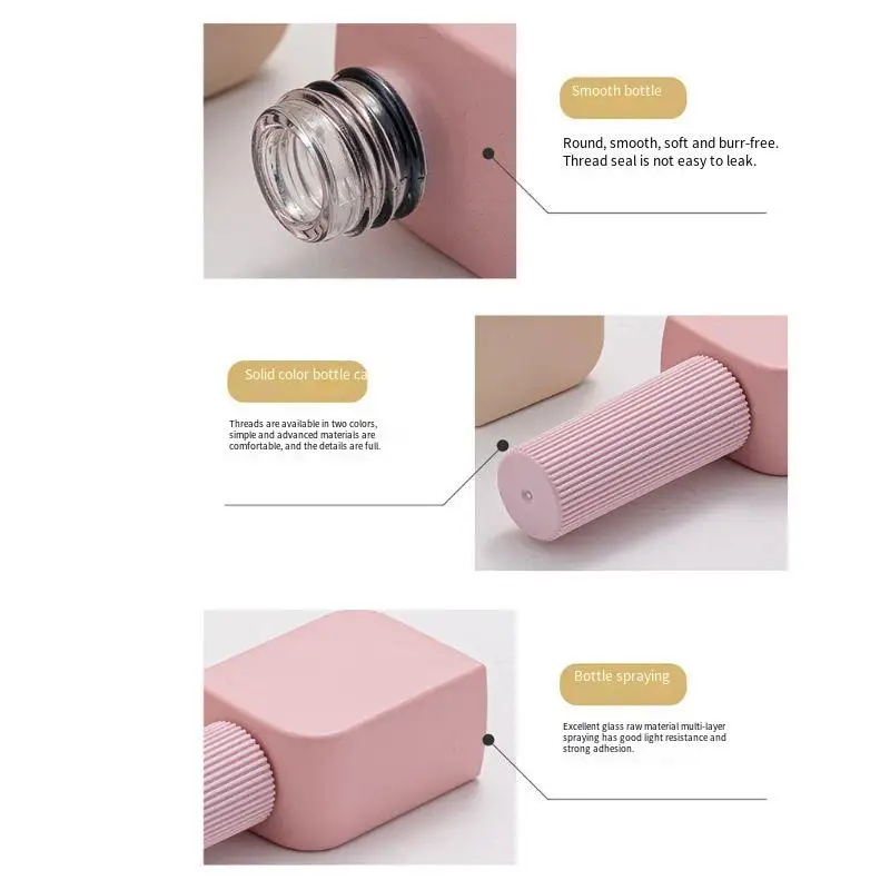 10ml Mini Puste Butelki na Lakier do Paznokci ze Szczoteczkami Żel do Paznokci Szklany Pojemnik Wielokrotnego Użytku Kosmetyczny Słoiczek Manicure Olejek do Urody Dozownik