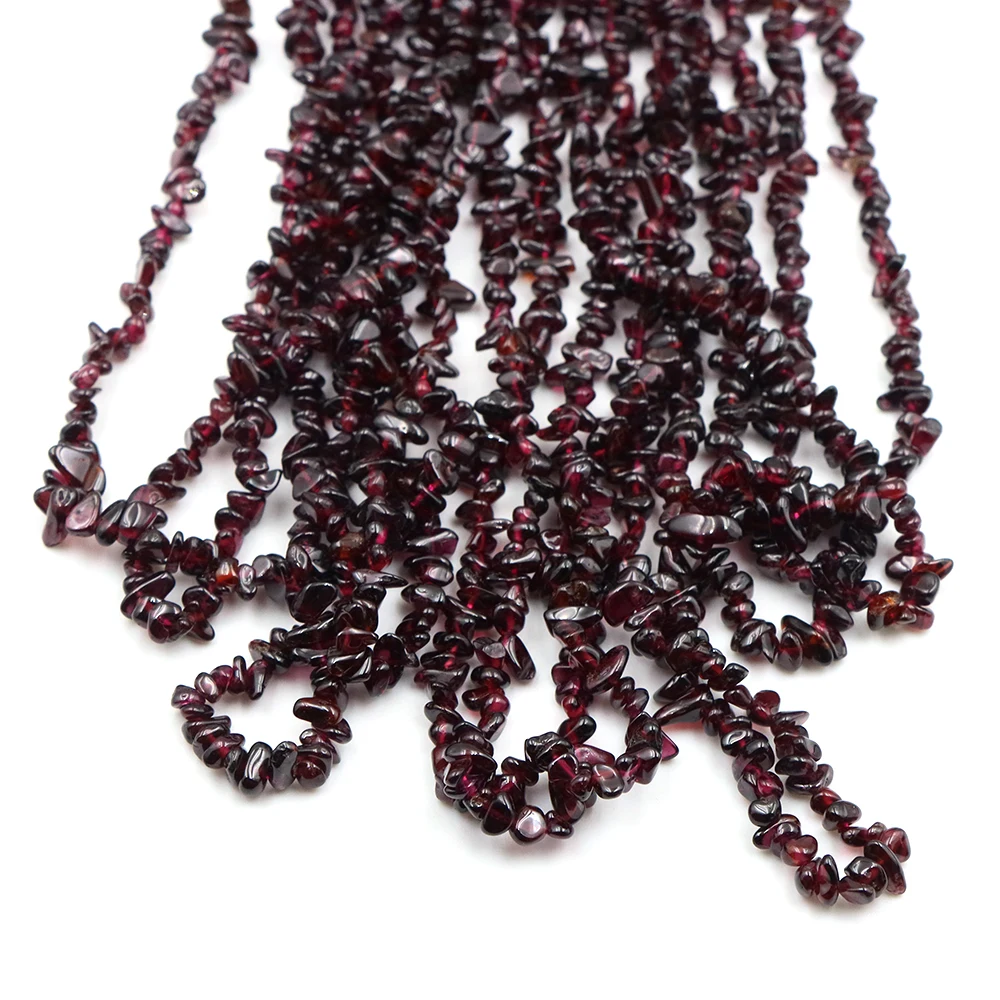 3-5mm Natural Garnet Irregular Chip Gravel Beads Loose Stone Spacers For Chakra Healing DIY Handmade Gem Bracelet Necklace Gifts