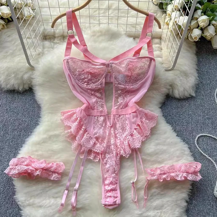 Erotic Underwear Bras Sets For Women Lace Garter Lingerie Intimates 2025 Underwire Bra And Panty Thongs Ladies Underwear Set