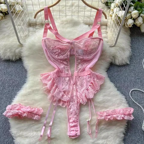 Erotic Underwear Bras Sets For Women Lace Garter Lingerie Intimates 2025 Underwire Bra And Panty Thongs Ladies Underwear Set