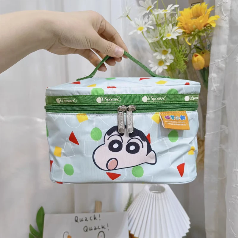 2024 Kawaii Crayon Shin-Chans Makeup Travel Storage Bag Anime Daily Cosmetics Skincare Product Storage Box Lovely Girls Gifts