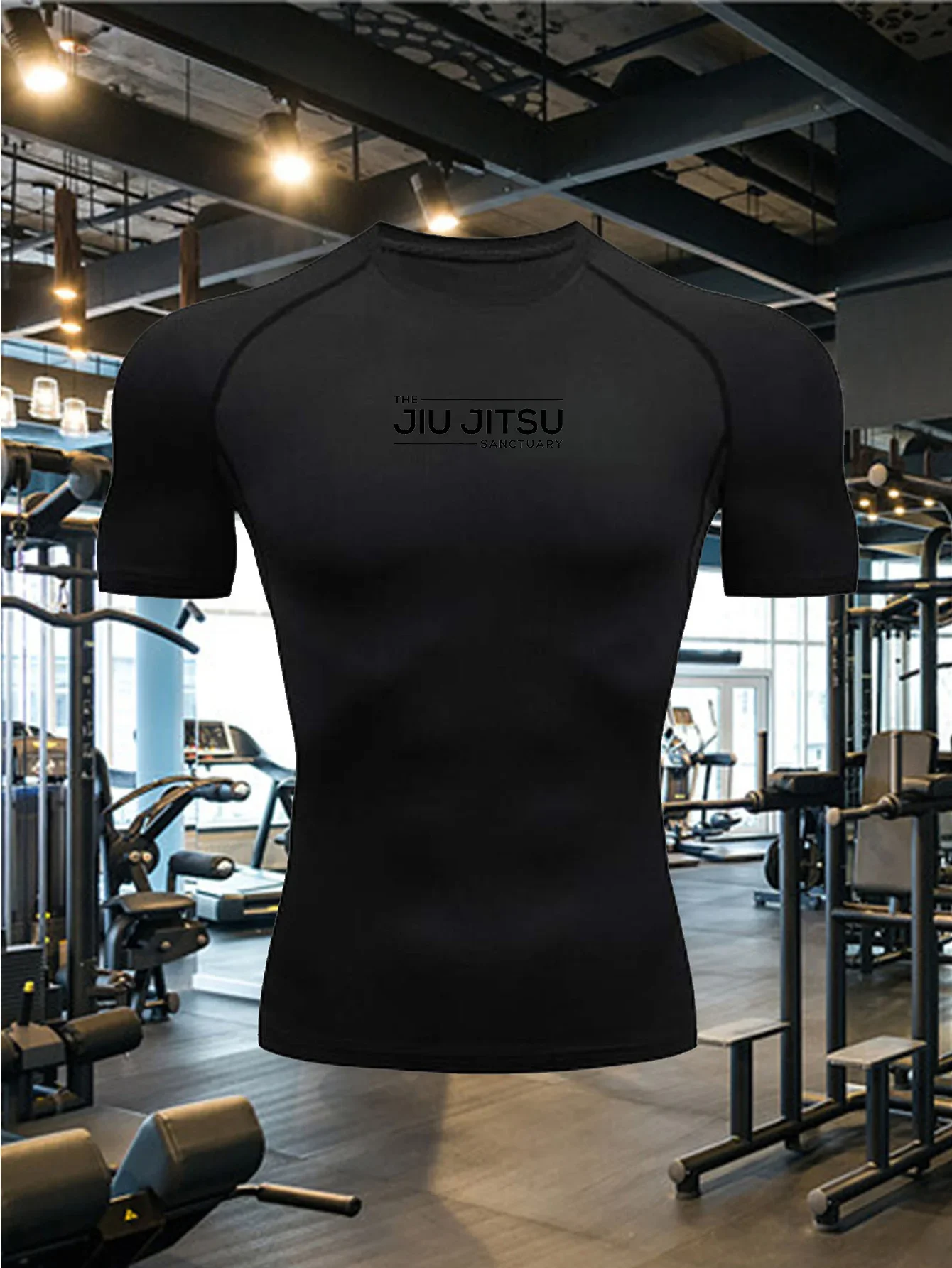 All Season Fitness Tight Fitting Short Sleeved Men's Clothing, Brazilian Jiu Jitsu Training Shirt, Quick Drying Breathable